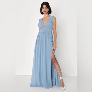 Lulus Heavenly Hues Light Blue Maxi Dress